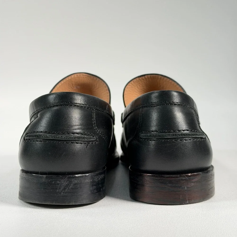 Grilli Roma Bit Loafers Mens 44 Black Leather Classic Slip On Made in Italy